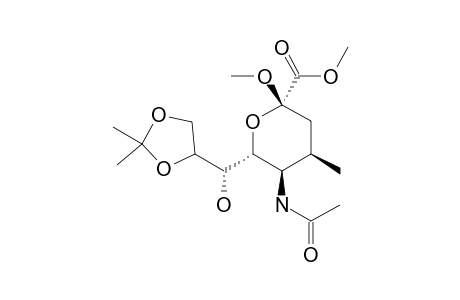 methyl [methyl 5-acetamido-3,4,5-trideoxy-4-C-methyl-8,9-O-(methylethylidene)-.beta.-D-glycero-D-talo-nonulopyranosid]onate