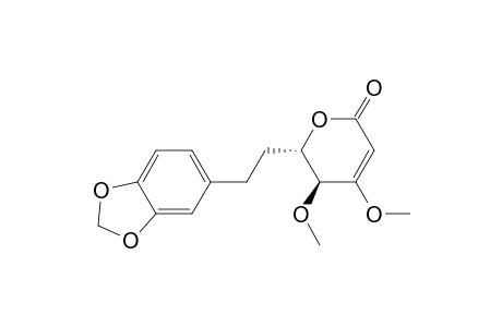 2H-Pyran-2-one, 6-[2-(1,3-benzodioxol-5-yl)ethyl]-5,6-dihydro-4,5-dimethoxy-, (5S-trans)-