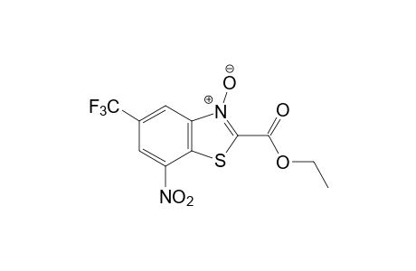 7-nitro-5-(trifluoromethyl)-2-benzothiazolecarboxylic acid, ethyl ester, 3-oxide