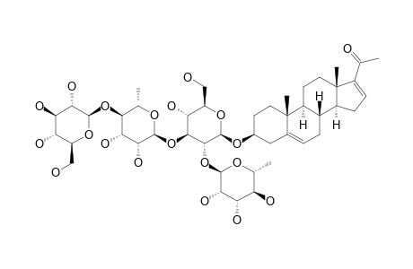 3-BETA-[(O-ALPHA-L-RHAMNOPYRANOSYL-(1->2)-O-[O-BETA-D-GLUCOPYRANOSYL-(1->4)-ALPHA-L-RHAMNOPYRANOSYL-(1->3)]-BETA-D-GLUCOPYRANOSYL)-OXY]-PREGNA-5,16