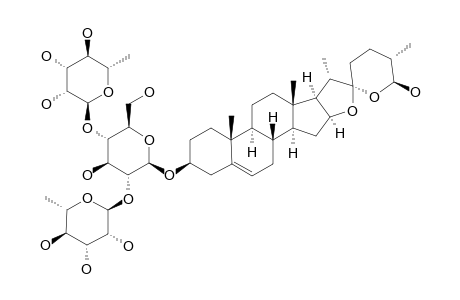 ANGUIVIOSIDE-A;3-O-BETA-CHACOTRIOSYL-(25R,26R)-SPIROST-5-EN-3-BETA,26-DIOL;3-O-ALPHA-L-RHAMNOPYRANOSYL-(1->2)-[ALPHA-L-RHAMNOPYRANOSYL-(1->4)]-BETA