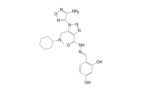 1-(4-amino-1,2,5-oxadiazol-3-yl)-5-{[cyclohexyl(methyl)amino]methyl}-N'-[(E)-(2,4-dihydroxyphenyl)methylidene]-1H-1,2,3-triazole-4-carbohydrazide