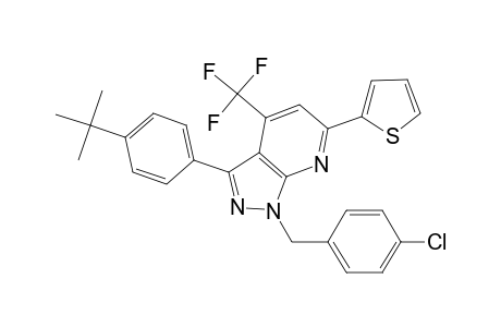 1H-pyrazolo[3,4-b]pyridine, 1-[(4-chlorophenyl)methyl]-3-[4-(1,1-dimethylethyl)phenyl]-6-(2-thienyl)-4-(trifluoromethyl)-