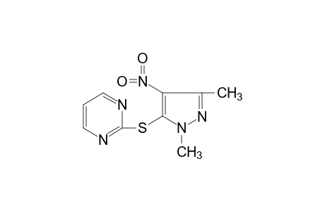 2-[(1,3-dimethyl-4-nitropyrazol-5-yl)thio]pyrimidine