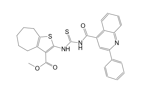 methyl 2-[({[(2-phenyl-4-quinolinyl)carbonyl]amino}carbothioyl)amino]-5,6,7,8-tetrahydro-4H-cyclohepta[b]thiophene-3-carboxylate