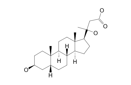 3-BETA,20R-DIHYDROXY-23-NOR-5-BETA-CHOLANIC-ACID