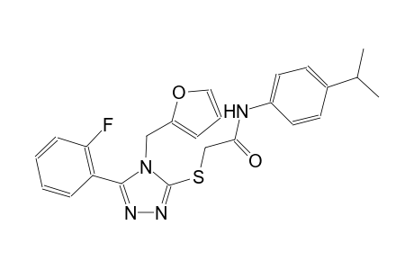 2-{[5-(2-fluorophenyl)-4-(2-furylmethyl)-4H-1,2,4-triazol-3-yl]sulfanyl}-N-(4-isopropylphenyl)acetamide