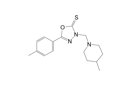 5-(4-methylphenyl)-3-[(4-methyl-1-piperidinyl)methyl]-1,3,4-oxadiazole-2(3H)-thione