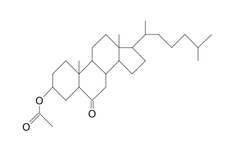 5.alpha.-Cholestan-6-one, 3.beta.-hydroxy-, acetate