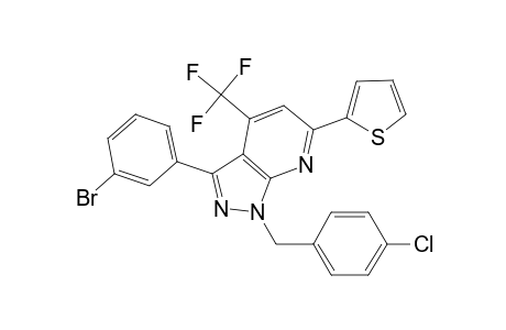 1H-pyrazolo[3,4-b]pyridine, 3-(3-bromophenyl)-1-[(4-chlorophenyl)methyl]-6-(2-thienyl)-4-(trifluoromethyl)-