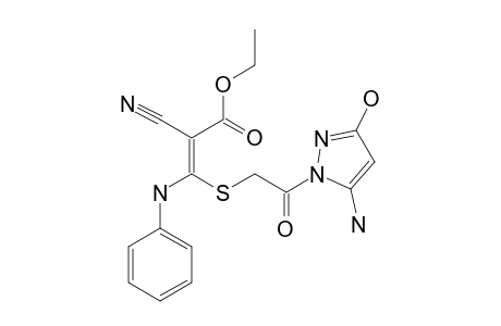 1-(5-AMINO-3-HYDROXY-1H-PYRAZOL-1-YL)-2-THIO-(ETHYL-2-CYANO-3-PHENYAMINO-ACRYLAT-3-YL)-ETHANONE