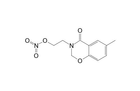 nitric acid 2-(4-keto-6-methyl-2H-1,3-benzoxazin-3-yl)ethyl ester