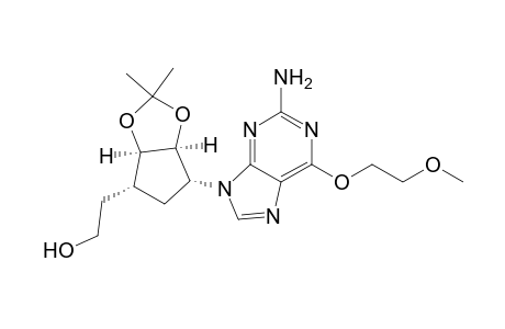 4H-Cyclopenta-1,3-dioxole-4-ethanol, 6-[2-amino-6-(2-methoxyethoxy)-9H-purin-9-yl]tetrahydro-2,2-dimethyl-, [3aR-(3a.alpha.,4.alpha.,6.alpha.,6a.alpha.)]-