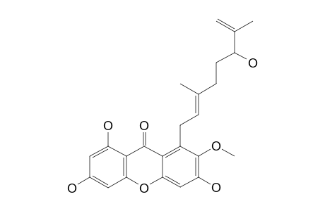 PARVIXANTHONE-C;1,3,6-TRIHYDROXY-7-METHOXY-8-(3,7-DIMETHYL-2,7-DIEN-6-HYDROXYOCTYL)-XANTHEN-9-ONE