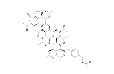 #6;(4-O-ACETOXYMETHYL)-BENZYL-O-(2,3,4,6-TETRA-O-ACETYL-ALPHA-D-GALACTOPYRANOSYL)-(1->4)-O-(2,3,6-TRI-O-ACETYL-BETA-D-GALACTOPYRANOSYL)-(1->4)-2,3,6-TRI-O-ACET