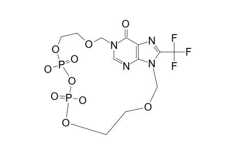 N(1)-[(5''-O-PHOSPHORYLETHOXY)-METHYL]-N(9)-[(5'-O-PHOSPHORYLETHOXY)-METHYL]-8-TRIFLUOROMETHYL-HYPOXANTHINE-CYCLIC-PYROPHOSPHATE