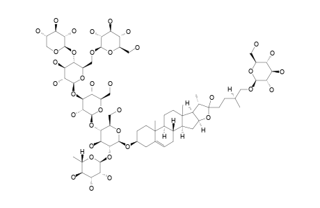 #28;TRIGONEOSIDE-VA;26-O-BETA-D-GLUCOPYRANOSYL-3-BETA,22-XI,26-TRIHYDROXY-(25S)-FUROST-5-ENE-3-O-[ALPHA-L-RHAMNOPYRANOSYL-(1->2)]-[[(BETA-D-XYLOPYRANOSYL-(1->4