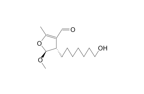 TRANS-(+/-)-2,3-DIHYDRO-2-METHOXY-3-(7'-HYDROXYHEPTYL)-4-FORMYL-5-METHYLFURAN