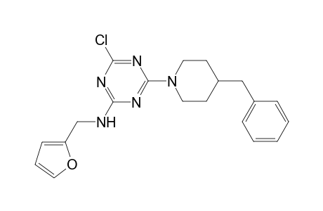 4-(4-benzyl-1-piperidyl)-6-chloro-N-(2-furylmethyl)-1,3,5-triazin-2-amine