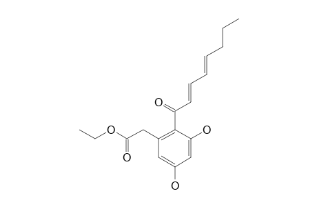 CYTOSPORONE_F;3,5-DIHYDROXY-2-(1'-OXOOCTA-2'-E,4'-E-DIENYL)-BENZENEACETIC_ACID_ETHYLESTER