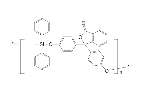 Polysiloxane with diphenylsiloxy- and phenolphthalein groups