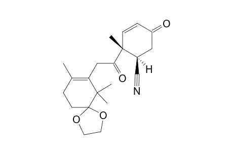 3-{5'-(5",5"-(Ethylidenedioxy)-2",6",6"-trimethylcyclohex-1"-enyl]acetyl]-1a-methyl-6-cyanocyclohex-2-en-4-one