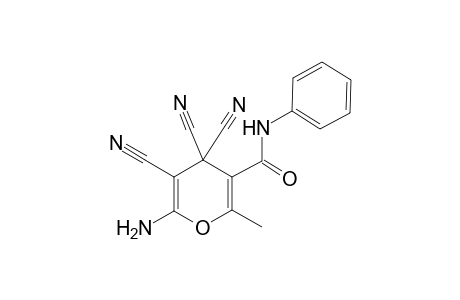 6-Amino-4,4,5-tricyano-2-methyl-N-phenyl-4H-pyran-3-carboxamide