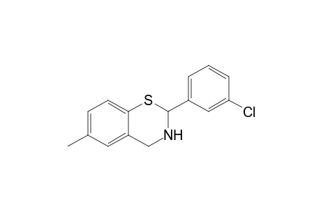 2-(3-CHLOROPHENYL)-6-METHYL-2,3-DIHYDRO-4H-1,3-BENZO-THIAZINE