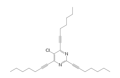 5-Chloro-2,4,6-tri(hept-1-ynyl)pyrimidine