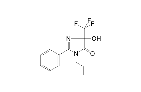 4H-Imidazol-4-one, 3,5-dihydro-5-hydroxy-2-phenyl-3-propyl-5-(trifluoromethyl)-