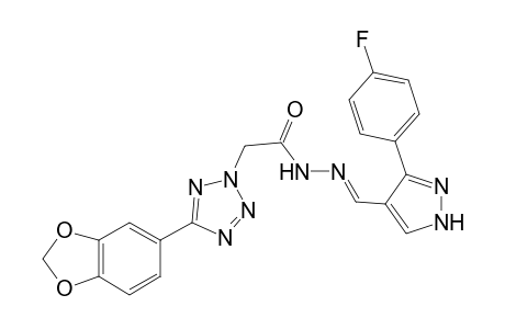 2H-tetrazole-2-acetic acid, 5-(1,3-benzodioxol-5-yl)-, 2-[(E)-[3-(4-fluorophenyl)-1H-pyrazol-4-yl]methylidene]hydrazide