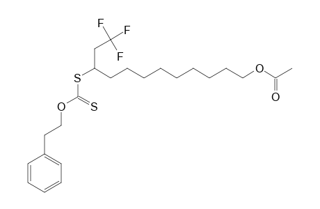 ACETIC-ACID-12,12,12-TRIFLUORO-10-PHENETHYLOXY-THIOCARBONYLSULFANYL-DODECYLESTER