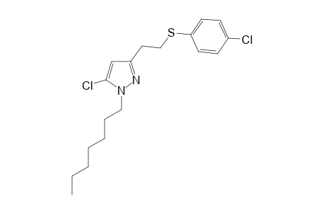 5-Chloro-3-2-[(4-chlorophenyl)sulfanyl]ethyl-1-heptyl-1H-pyrazole