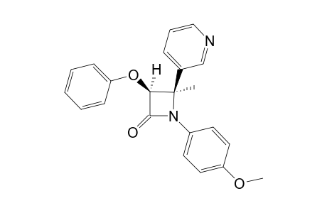 (3RS,4RS)-1-(4-METHOXYPHENYL)-4-METHYL-3-PHENOXY-4-(3-PYRIDINYL)-AZETIDIN-2-ONE