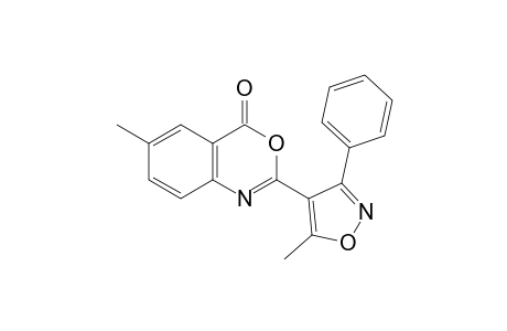 6-methyl-2-(5-methyl-3-phenyl-4-isoxazolyl)-4H-3,1-benzoxazin-4-one