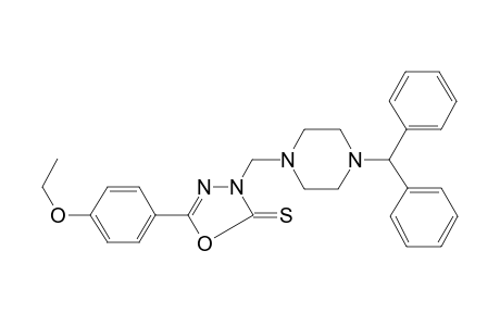 1,3,4-oxadiazole-2(3H)-thione, 3-[[4-(diphenylmethyl)-1-piperazinyl]methyl]-5-(4-ethoxyphenyl)-