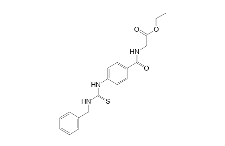 p-(3-benzyl-2-thioureido)hippuric acid, ethyl ester