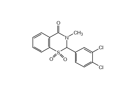 2-(3,4-dichlorophenyl)-2,3-dihydro-3-methyl-4H-1,3-benzothiazin-4-one,1,1-dioxide