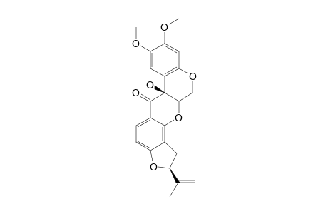 (6A-BETA,12A-BETA)-12A-HYDROXY-4',5'-TETRAHYDRO-2,3-DIMETHYLOXY-5'-ISOPROPENYLFURAN-[2',3':9,8]-6H-ROTOXEN-12-ONE