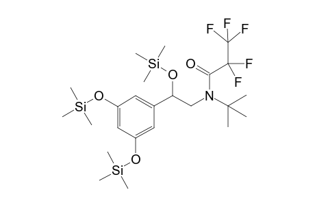 Tri-o-trimethylsilyl, N-pentafluoropropionyl derivative of Terbutaline