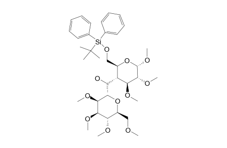 #8;METHYL-2,3,4,6-TETRA-O-METHYL-ALPHA-D-MANNOPYRANOSYL-(1->4A)-6-O-(TERT.-BUTYLDIPHENYLSILYL)-2,3-DI-O-METHYL-4A-HYDROXY-4A-CARBA-ALPHA-D-GLUCOPYRANOSIDE