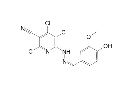 2,4,5-Trichloro-6-[(2Z)-2-(4-hydroxy-3-methoxybenzylidene)hydrazino]nicotinonitrile