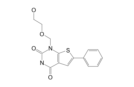 1-[(2-HYDROXY-ETHOXY)-METHYL]-6-PHENYL-THIENO-[2,3-D]-PYRIMIDINE-2,4-DIONE