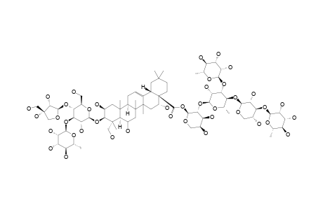 3-O-[BETA-D-APIOFURANOSYL-(1->4)-[ALPHA-L-RHAMNOPYRANOSYL-(1->3)]-BETA-D-GLUCOPYRANOSYL-28-O-[ALPHA-L-RHAMNOPYRANOSYL-(1->3)-BETA-D-XYLOPYRANOSYL-