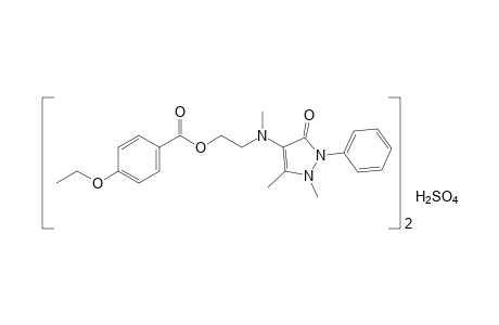 p-ethoxybenzoic acid, 2-[(antipyrinylmethyl)amino]ethyl ester, hydrogen sulfate