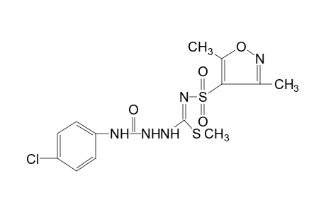 3-[(p-chlorophenyl)carbamoyl]-N-[(3,5-dimethyl-4-isoxazolyl)sulfonyl]thiocarbazimidic acid, methyl ester