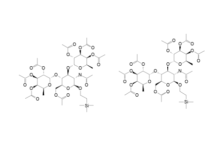 #24;2-(TRIMETHYLSILYL)-ETHYL-2,3,4-TRI-O-ACETYL-ALPHA-D-FUCOPYRANOSYL-(1->3)-[2,3,4-TRI-O-ACETYL-ALPHA-D-FUCOPYRANOSYL-(1->4)]-2-ACETAMIDO-6-O-ACETYL-2-DEOXY-B