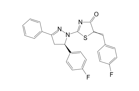 (5R)-5-(4-Fluorobenzylidene)-2-[5-(4-fluorophenyl)-3-phenyl-4,5-dihydropyrazol-1-yl]thiazol-4-one