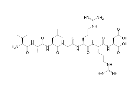 (2S)-2-[[(2S)-2-[[(2S)-2-[[2-[[(2S)-2-[[(2S)-2-[[(2S)-2-amino-3-methyl-butanoyl]amino]propanoyl]amino]-4-methyl-pentanoyl]amino]acetyl]amino]-5-guanidino-pentanoyl]amino]-5-guanidino-pentanoyl]amino]butanedioic acid