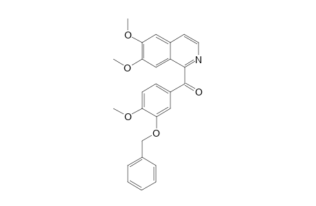 6,7-DIMETHOXY-3'-BENZYLOXY-4'-METHOXYOXOBENZYLISOQUINOLINE